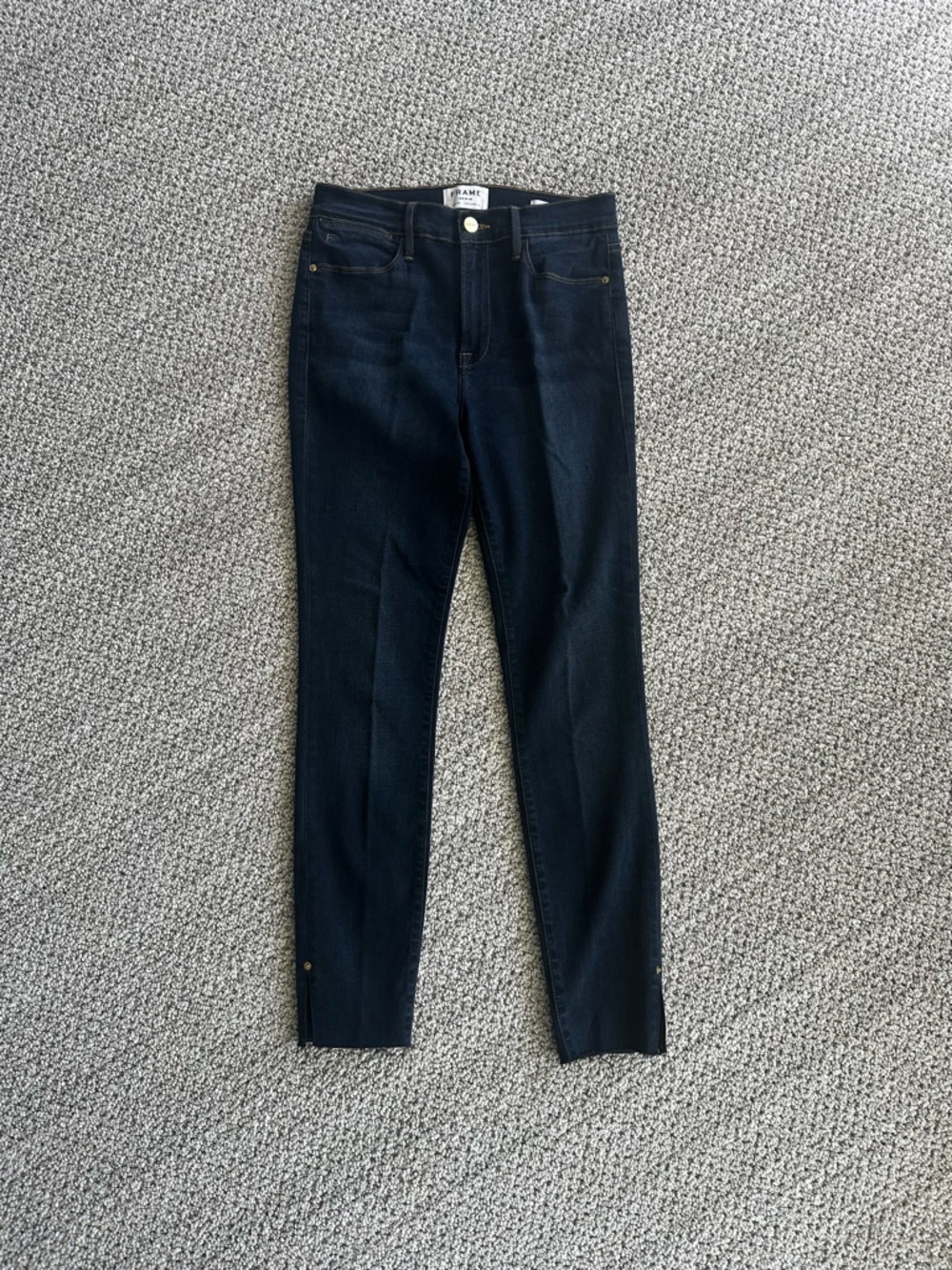 Frame Denim Skinny Jeans in Deep Navy
